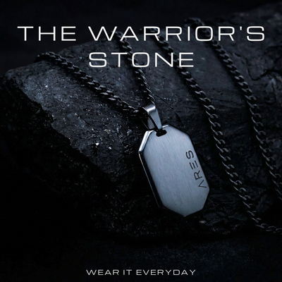Hematite Dog Tag Necklace
